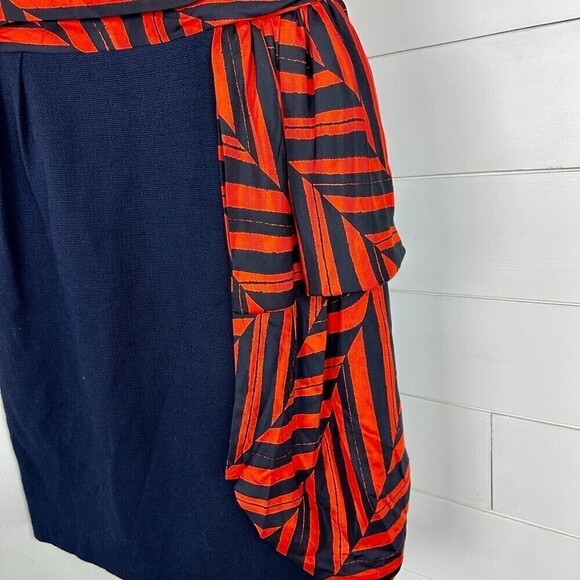 Milly of New York Black and Red Chevron Mini Dress - Picture 5 of 7